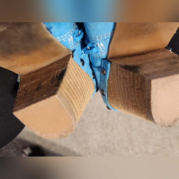 MOMO Blue Women's Ankle Boots, size 9 - Picture 6 of 9